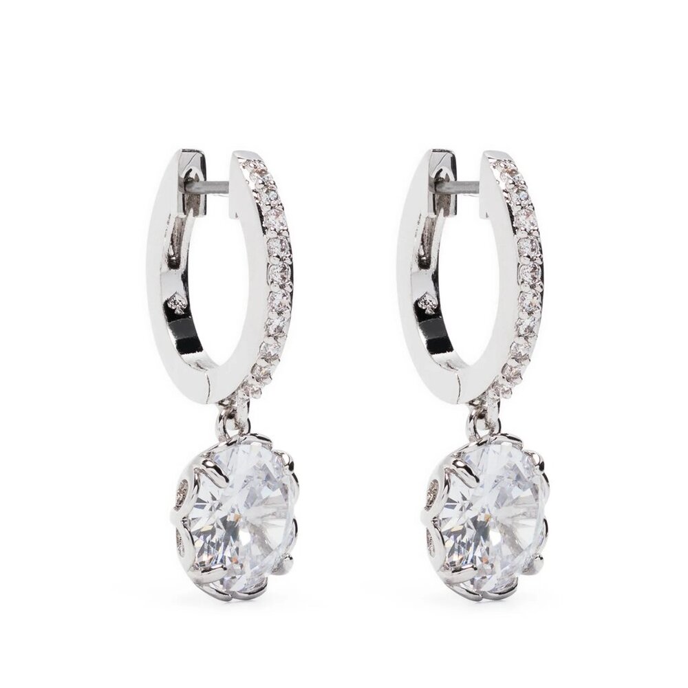 kate spade new york Crystal Huggie Hoop Earrings